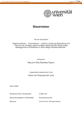 Dissertation