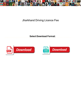 Jharkhand Driving Licence Fee