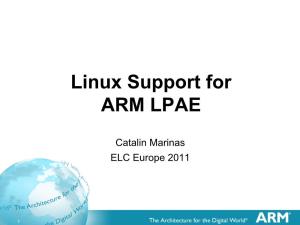 Linux Support for ARM LPAE
