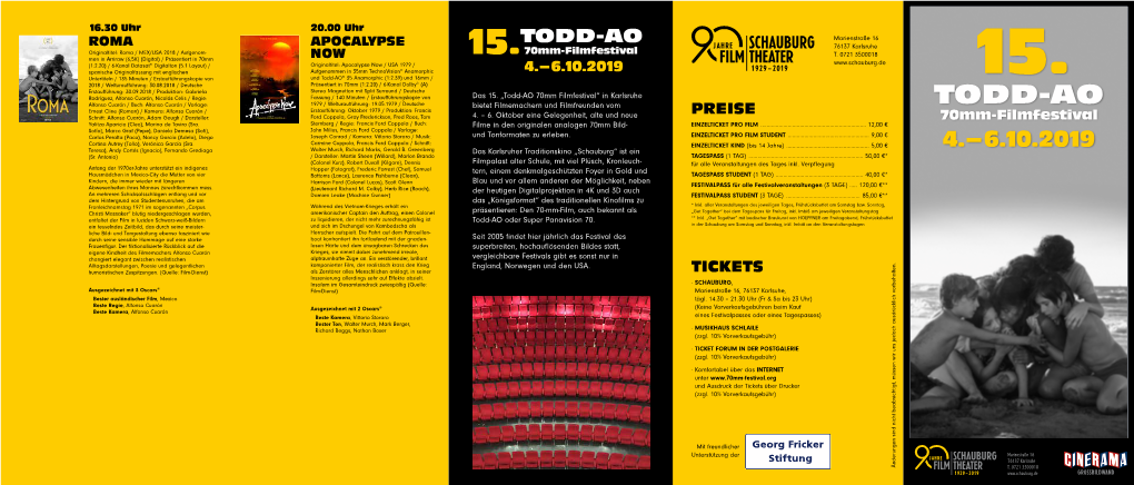 2019 Todd-AO Festival Flyer