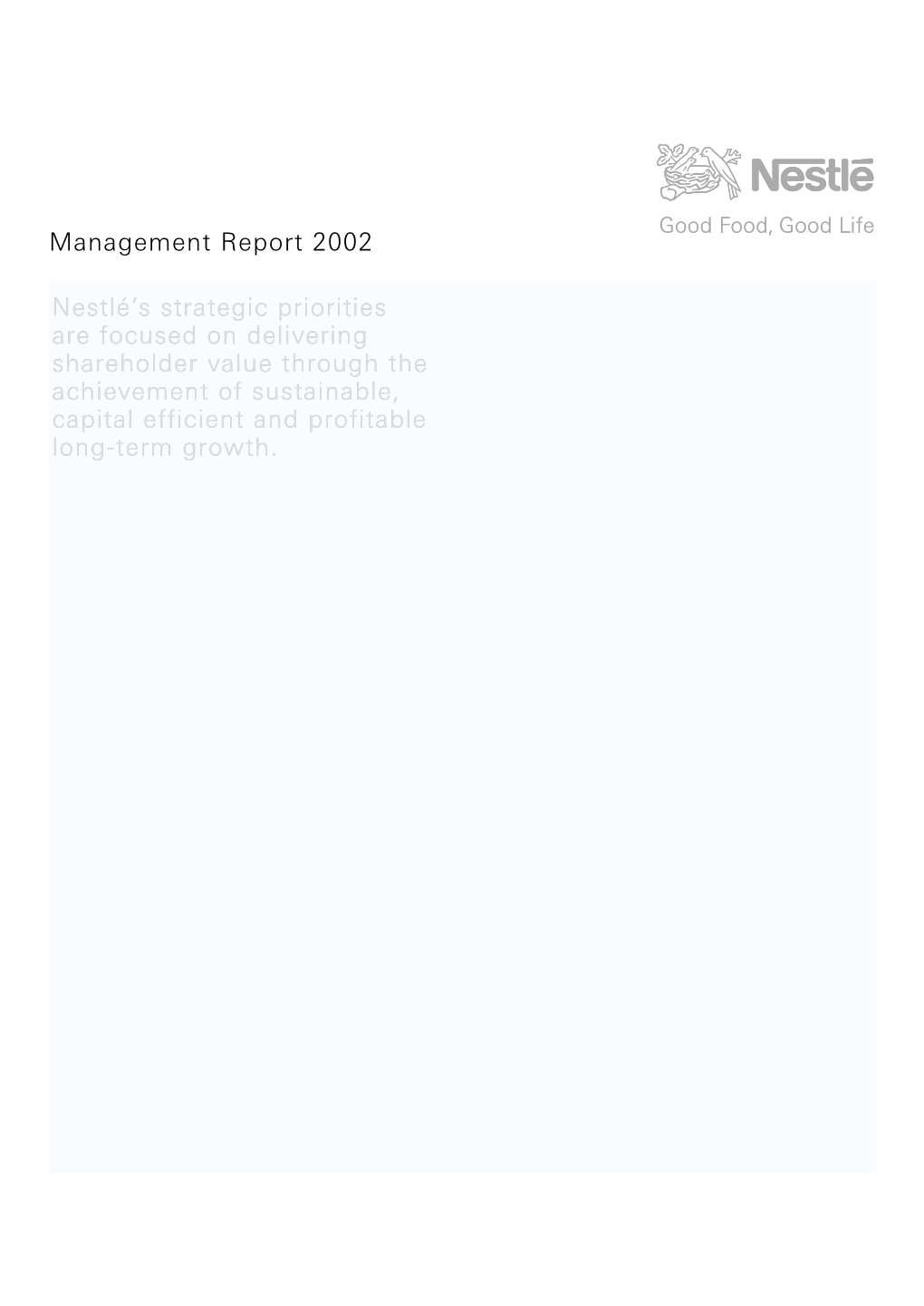 Management Report 2002