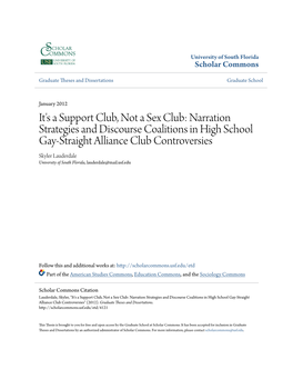 It's a Support Club, Not a Sex Club: Narration Strategies and Discourse