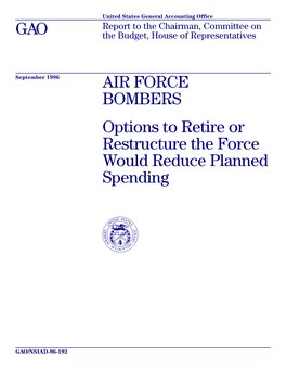 NSIAD-96-192 Air Force Bombers Executive Summary