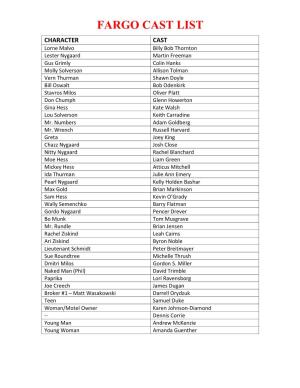 Fargo Cast List
