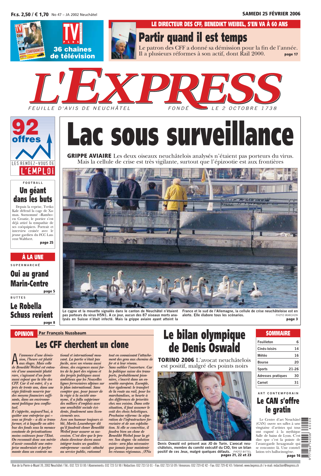 Edition Du 25 Février 2006