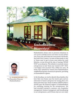 Kudumbashree Homestays Kudumbashree Always Aims to Promote Enterprises in New Sectors and Help Women Earn Better Income of Their Own