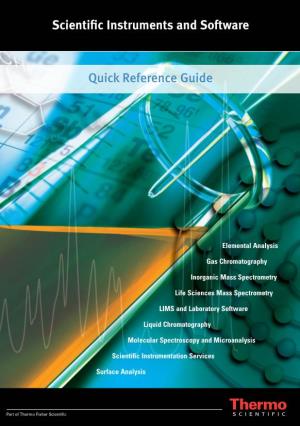 Quick Reference Guide Scientific Instruments and Software