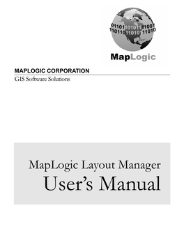 Maplogic Layout Manager User's Manual