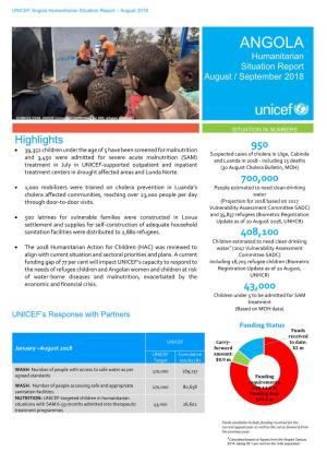 Angola Humanitarian Situation Report – August 2018