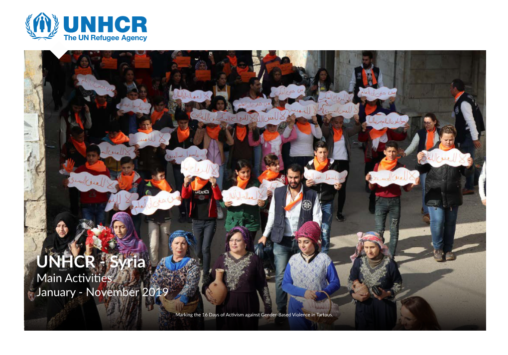 UNHCR - Syria Main Activities January - November 2019