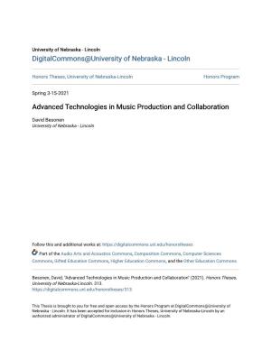 Advanced Technologies in Music Production and Collaboration