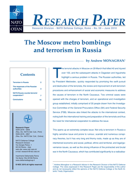 The Moscow Metro Bombings and Terrorism in Russia
