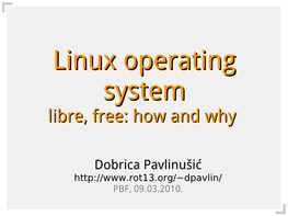 Libre, Free: How And