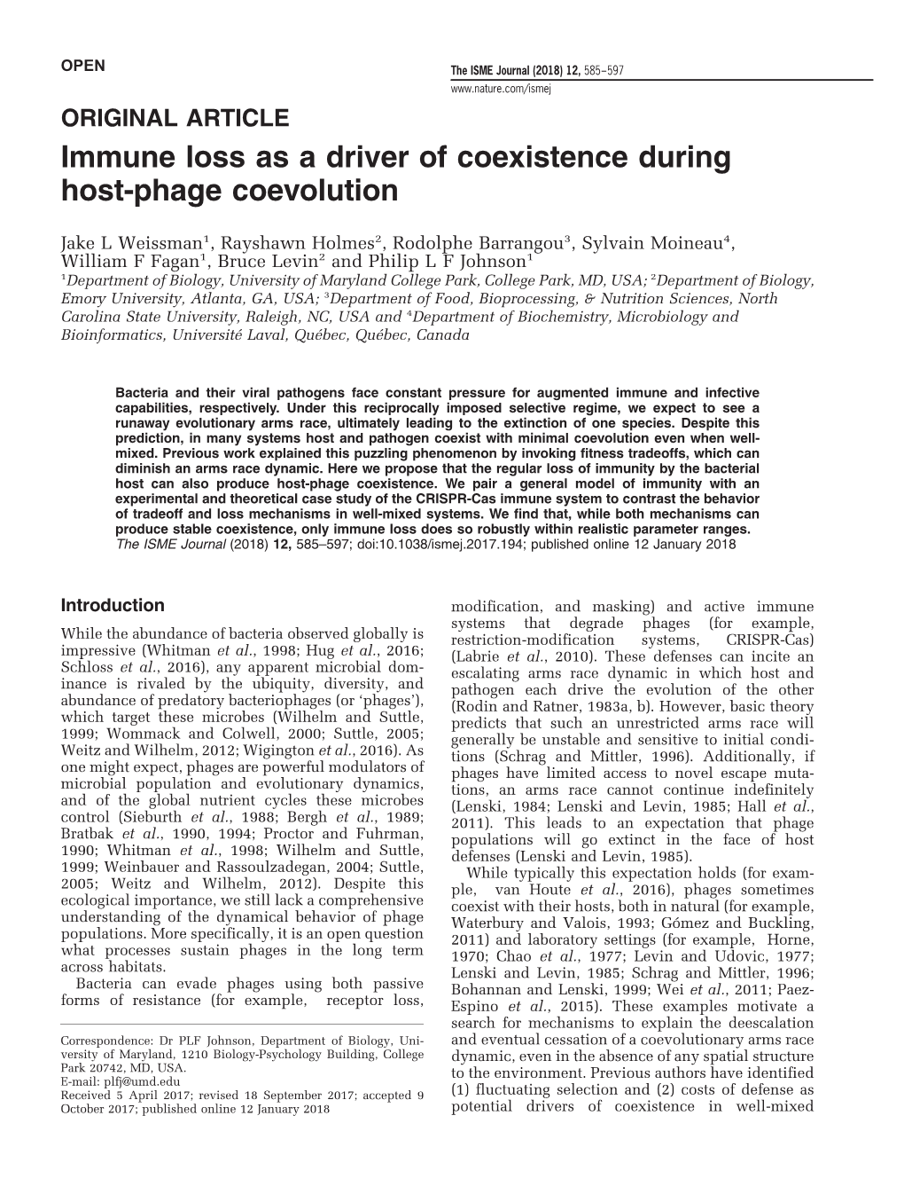 Immune Loss As a Driver of Coexistence During Host-Phage Coevolution