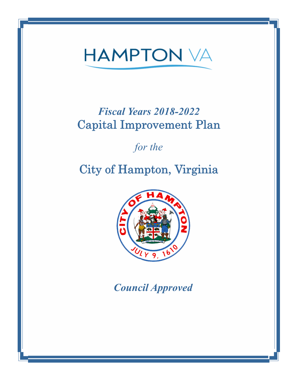 Capital Improvement Plan City of Hampton, Virginia