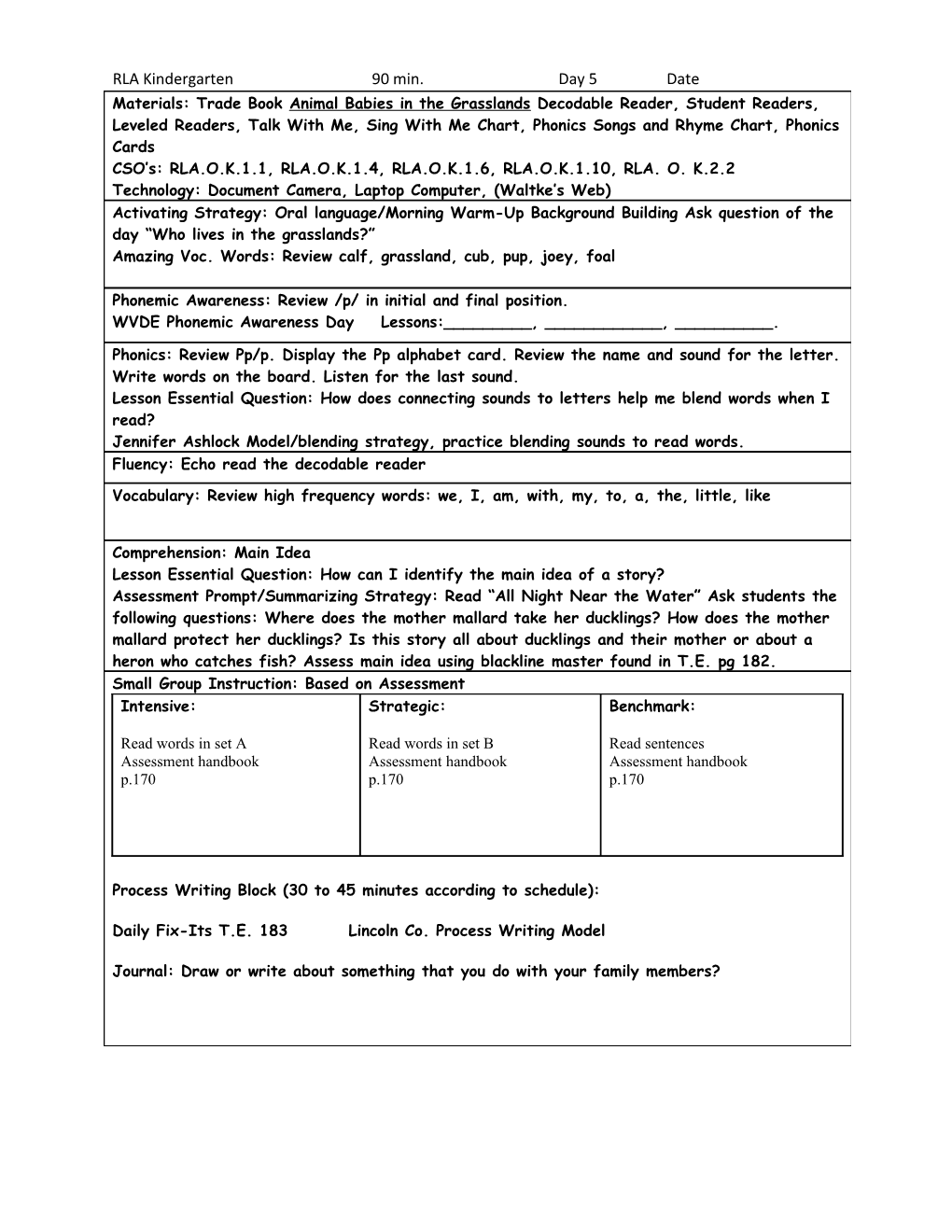 Jennifer Ashlock Model/Blending Strategy, Practice Blending Sounds to Read Words