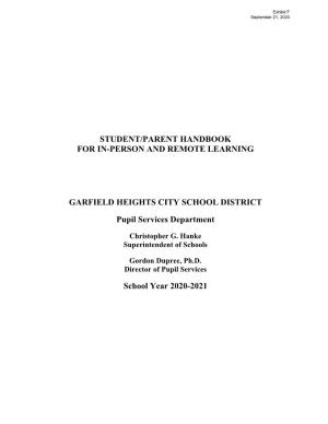 Student/Parent Handbook for In-Person and Remote Learning