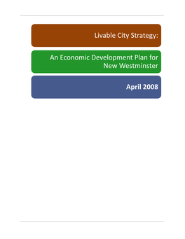 Livable City Strategy: an Economic Development Plan for New Westminster