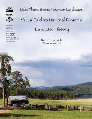 Valles Caldera National Preserve Land Use History