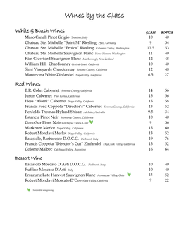 Everglades Wine List