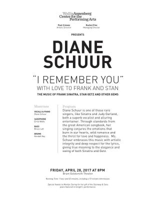 Diane Schuur “I Remember You” with Love to Frank and Stan the Music of Frank Sinatra, Stan Getz and Other Gems