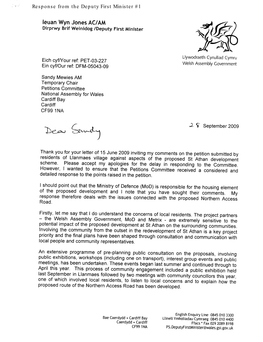 Response from the Deputy First Minister #1