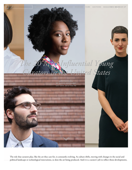 The 20 Most Influential Young Curators in the United States