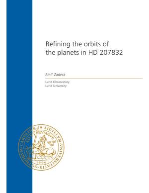 Refining the Orbits of the Planets in HD 207832