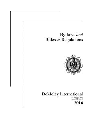 By-Laws of Demolay International 1 2016