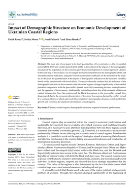 Impact of Demographic Structure on Economic Development of Ukrainian Coastal Regions