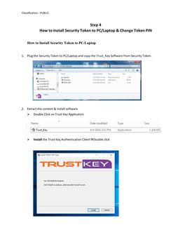 Step 4 How to Install Security Token to PC/Laptop & Change Token