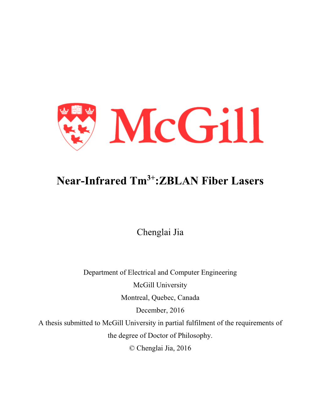 Near-Infrared Tm3+:ZBLAN Fiber Lasers