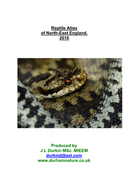 Reptile Atlas of North-East England 2016