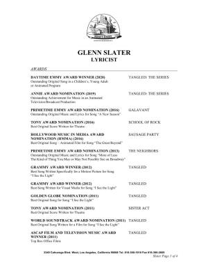 Glenn Slater Lyricist