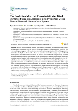 The Prediction Model of Characteristics for Wind Turbines Based on Meteorological Properties Using Neural Network Swarm Intelligence