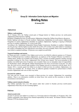 Briefing Notes 25 January 2016