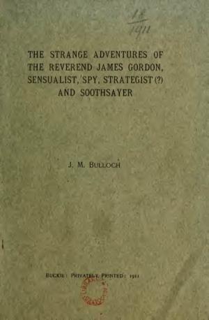 The Strange Adventures of the Reverend James Gordon