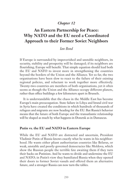 An Eastern Partnership for Peace: Why NATO and the EU Need a Coordinated Approach to Their Former Soviet Neighbors