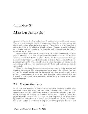 Chapter 2 Mission Analysis