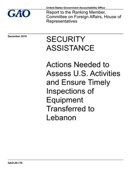 Gao-20-176, Security Assistance