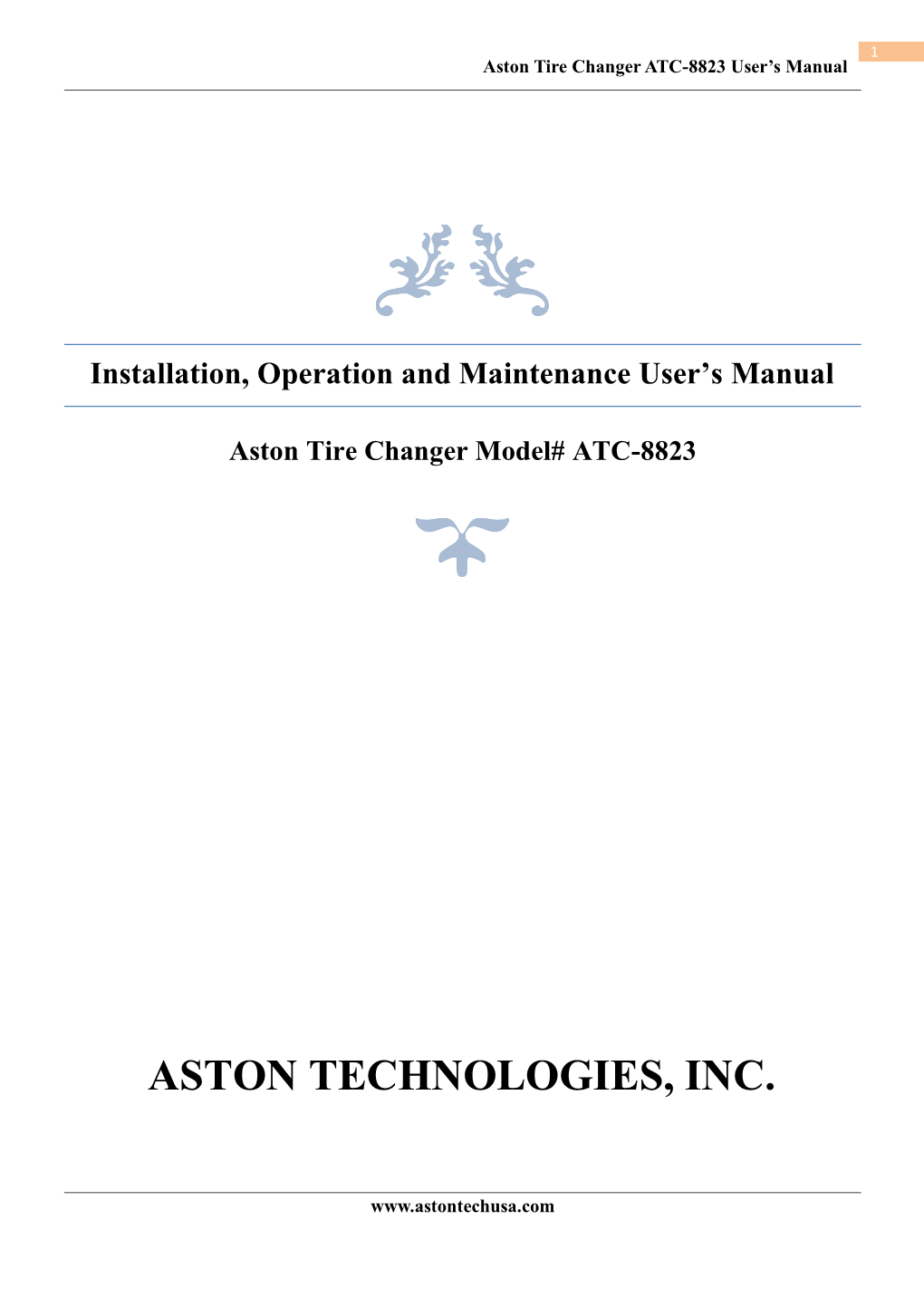 Installation, Operation and Maintenance User's Manual