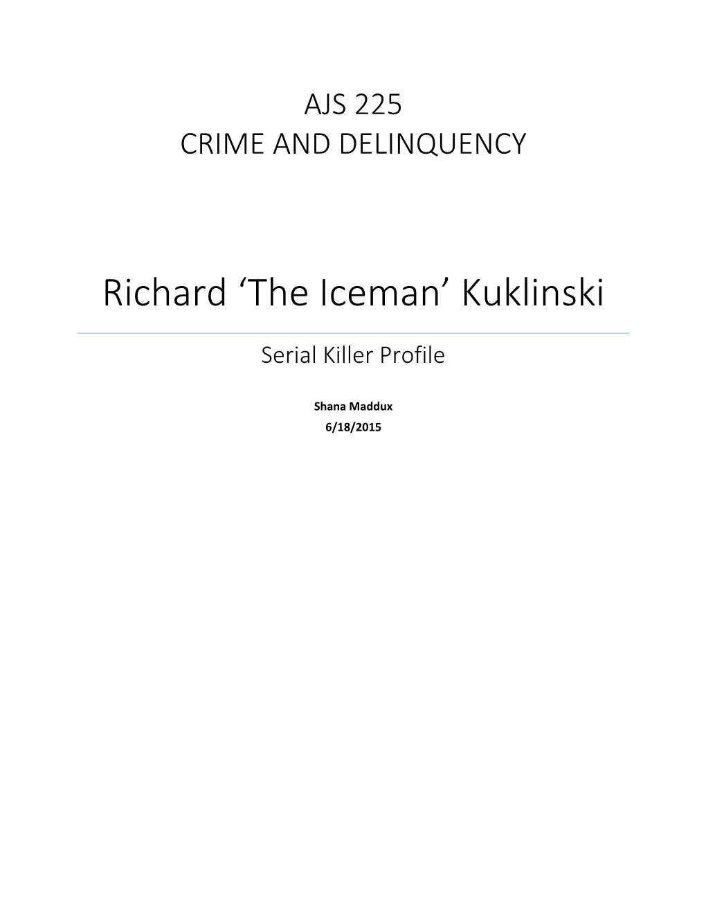 'The Iceman' Kuklinski