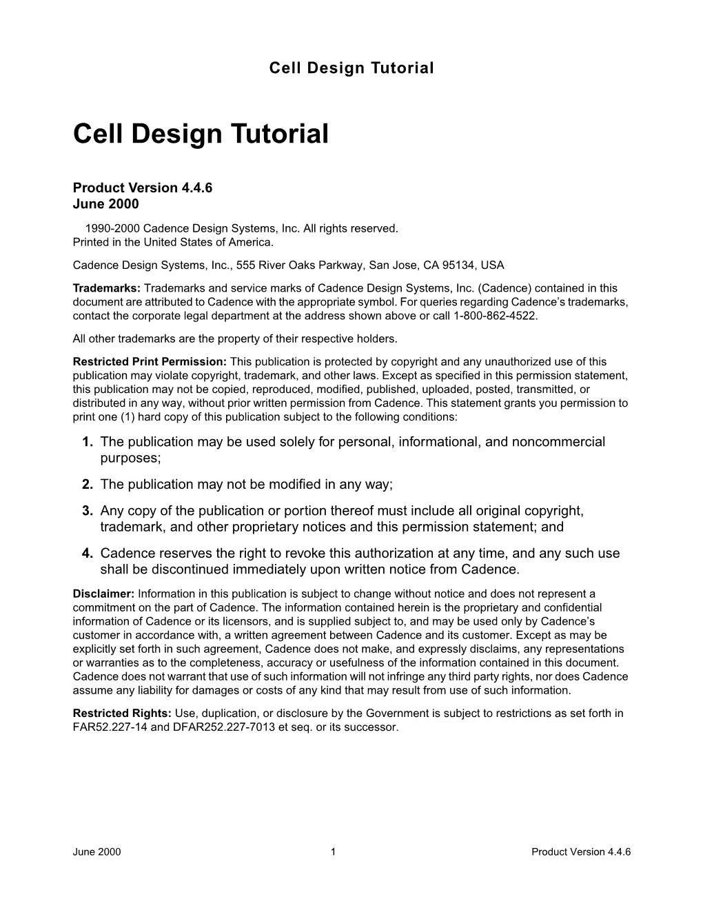 Cell Design Tutorial