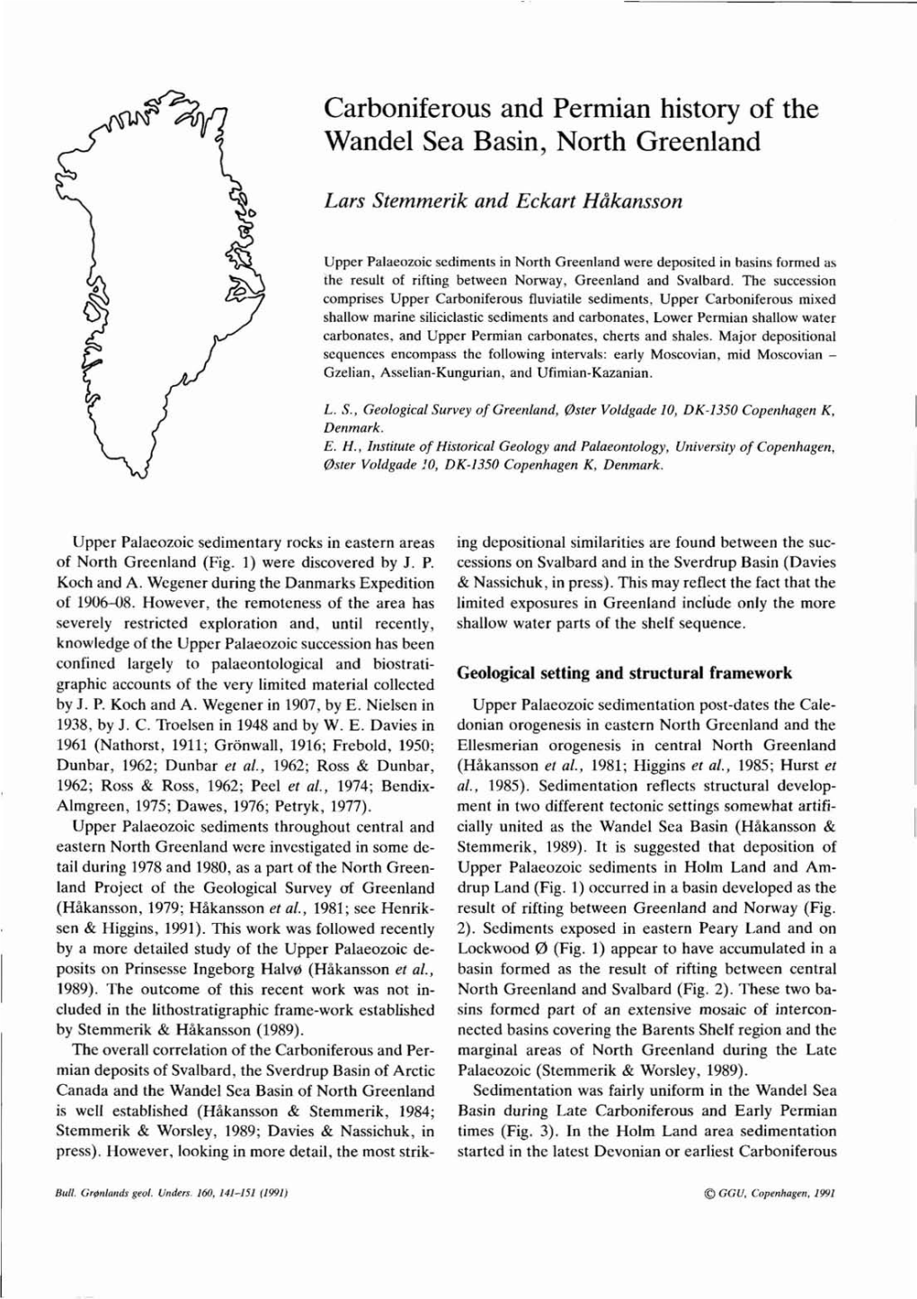 Carboniferous and Permian History of the Wandel Sea Basin, North Greenland