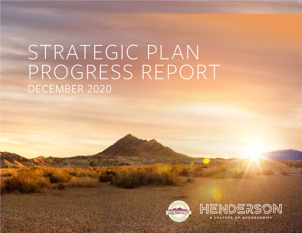 Strategic Plan Progress Report December 2020