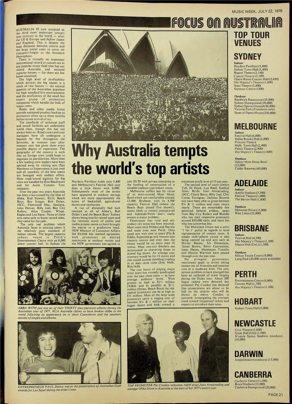 MUSIC WEEK, JULY 22, 1978 Q Fe D Q 0 N R R\\In N AUSTRALIA IS Now