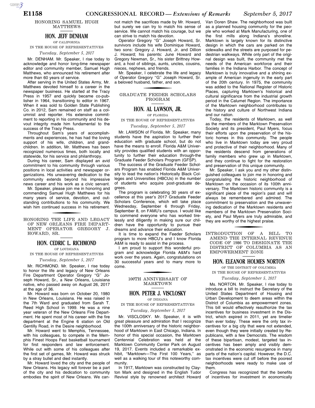 CONGRESSIONAL RECORD— Extensions of Remarks E1158 HON