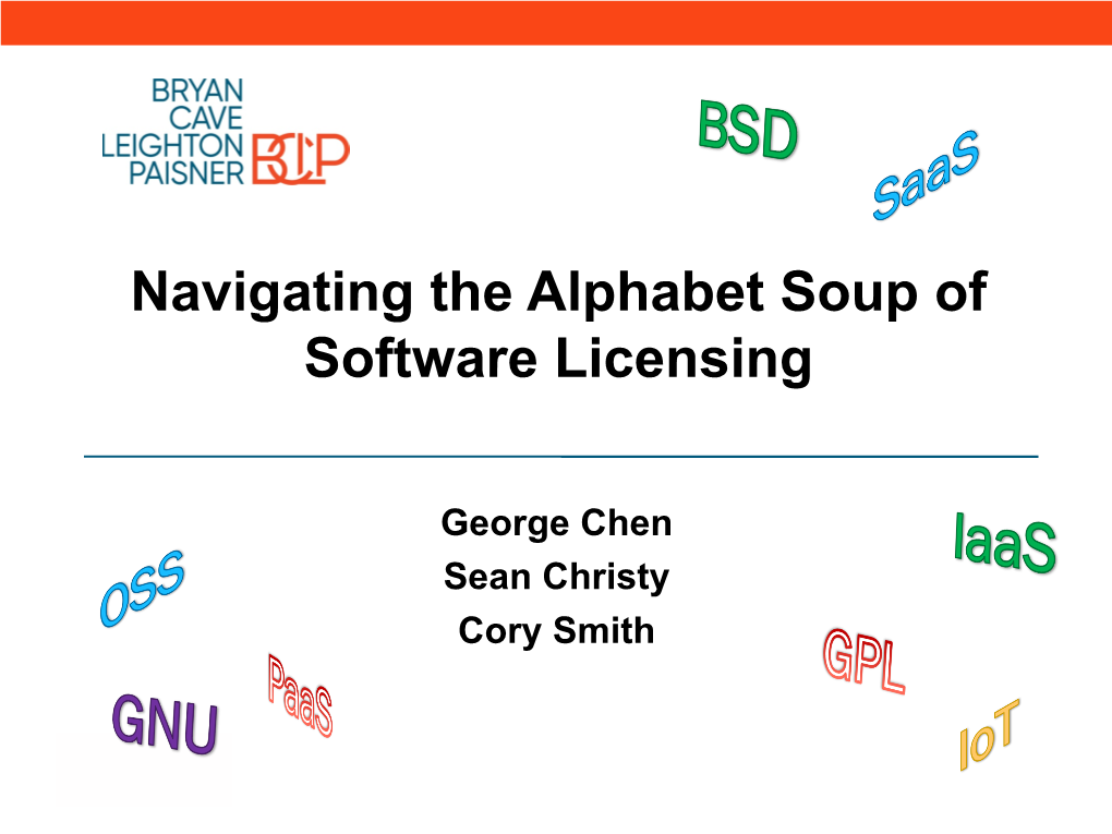 Navigating the Alphabet Soup of Software Licensing