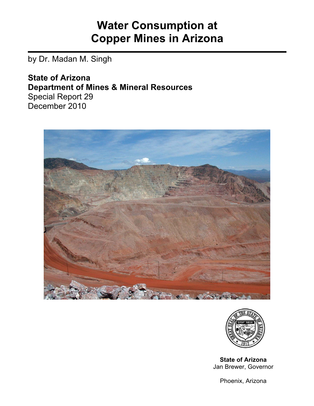 Water Consumption at Copper Mines in Arizona by Dr