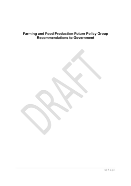 Farming and Food Production Future Policy Group Recommendations to Government